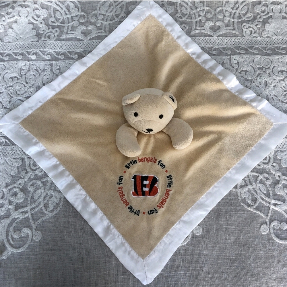 BABY FANATIC Cincinnati Bengals LOVEY Security Blanket Plush BEAR #S15